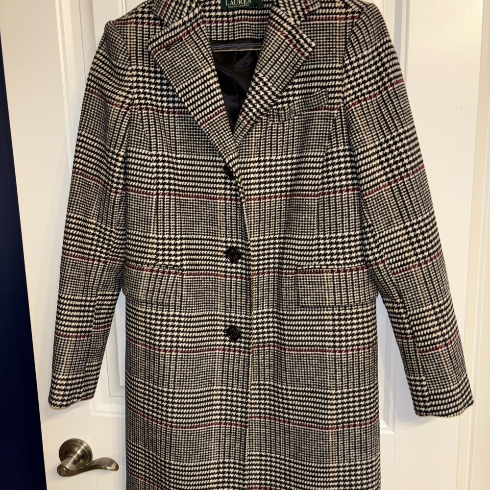 Ralph Lauren Black and White Trench Coat